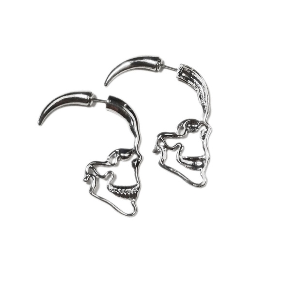 Jewelry - Pair of Skull Profile Earrings